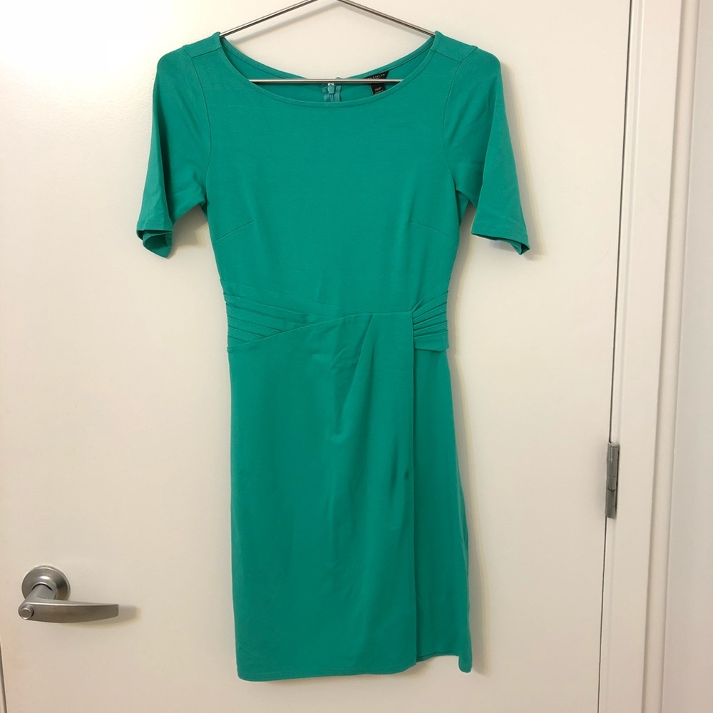 NWOT Ann Taylor Aqua Faux Wrap Dress